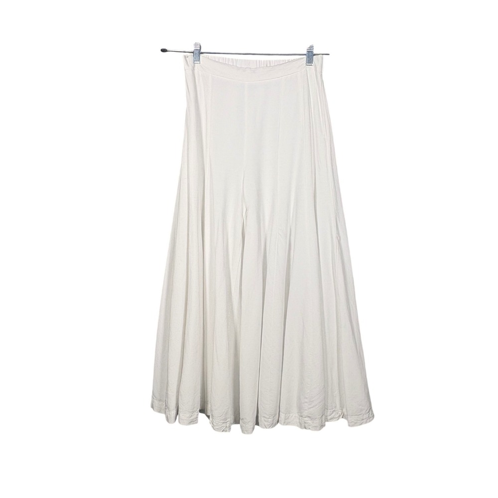 Petal and Pup Womens White Wide Leg Palazzo Gauchos High Waist Rayon Medium
